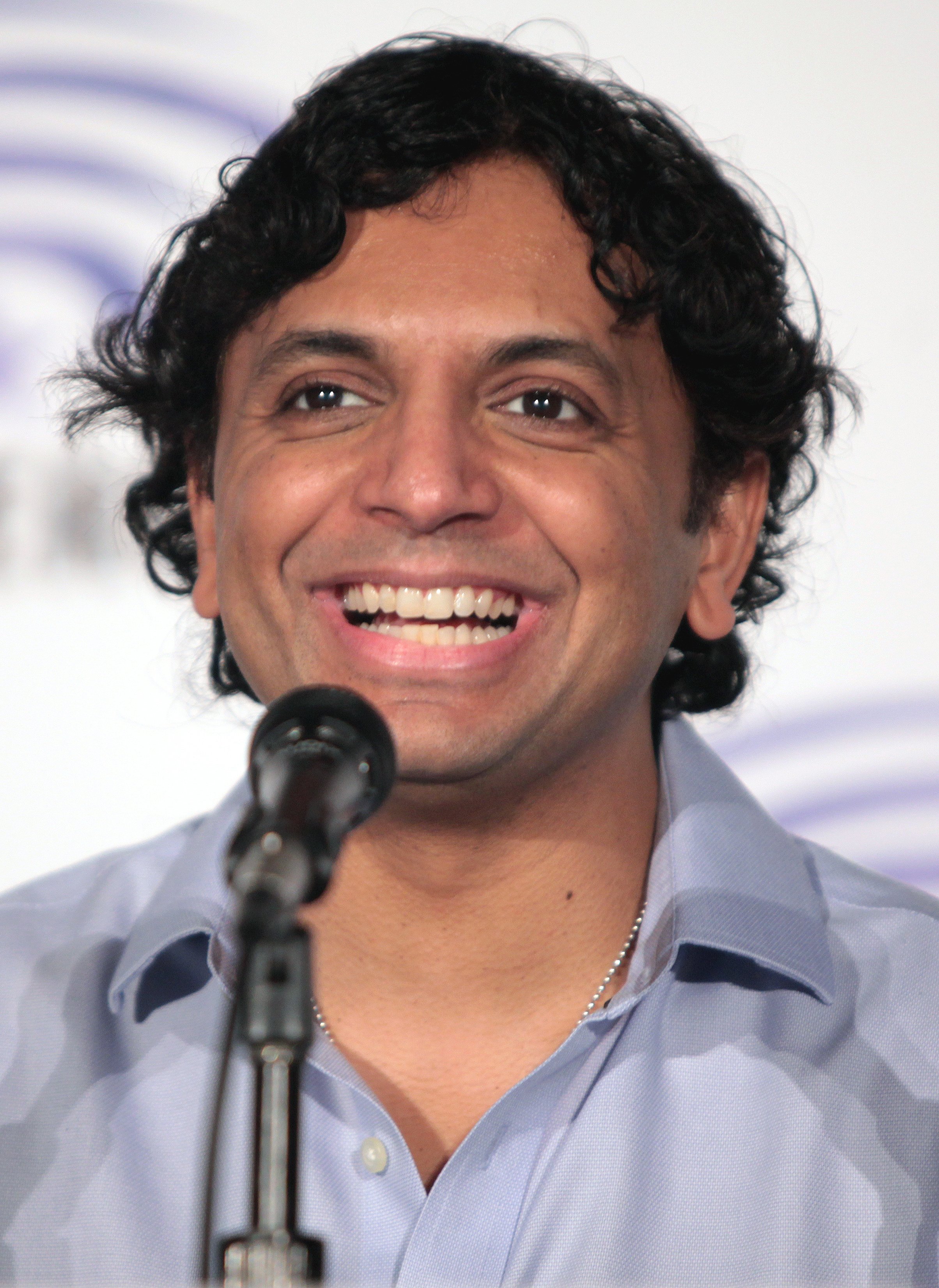 M. Night Shyamalan speaking at the 2016 WonderCon in Los Angeles, California. | Getty Images