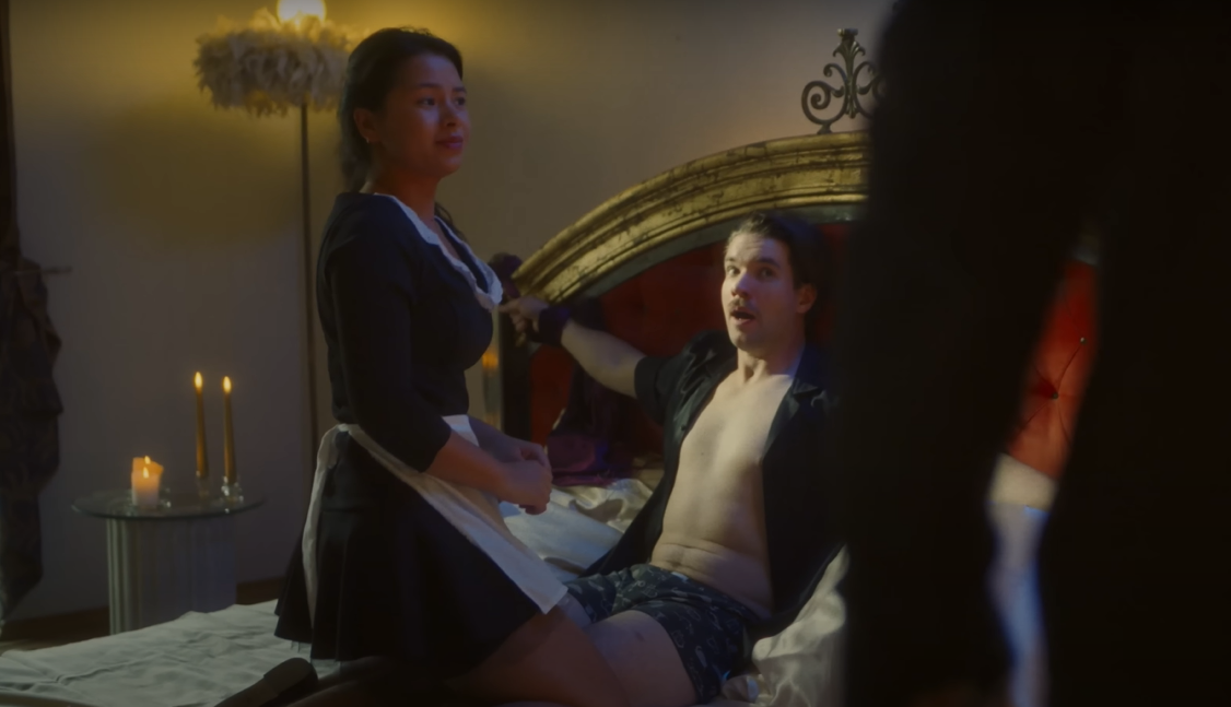 Woman with man in bed | Source: YouTube / DramatizeMe