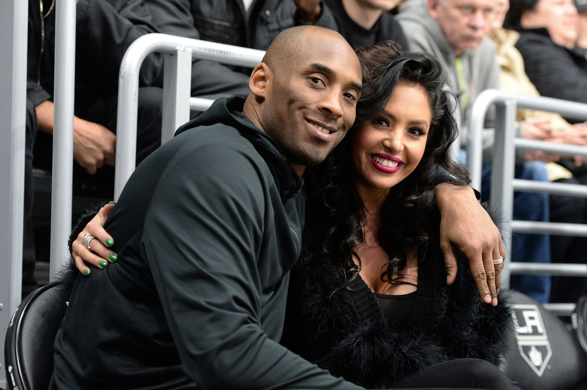Los Angeles Lakers Guard Kobe Bryant and his wife Vanessa Bryant pose for a photo during a game between the Los Angeles Kings and the Washington Capitals at STAPLES Center  | Getty Images
