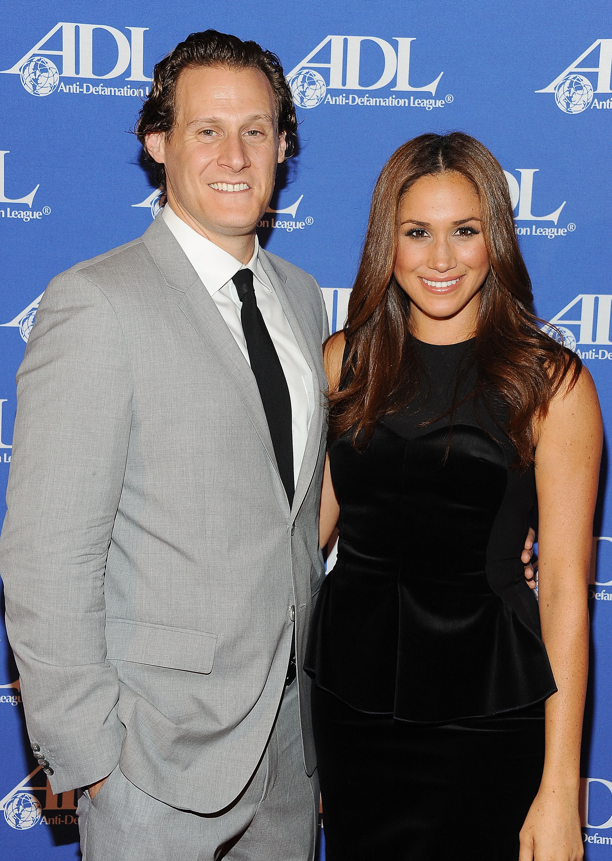 Trevor Engelson and Meghan Markle arrives at the Anti-Defamation League Entertainment Industry Awards Dinner at The Beverly Hilton hotel on October 11, 2011, in Beverly Hills, California. | Source: Getty Images