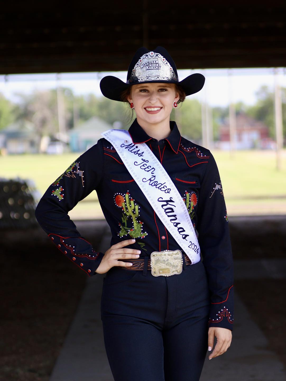 Emma C. Brungardt, 2024 Miss Teen Rodeo Kansas, from a Facebook post dated August 8, 2024 | Source: Facebook/Missrodeokansaspageant