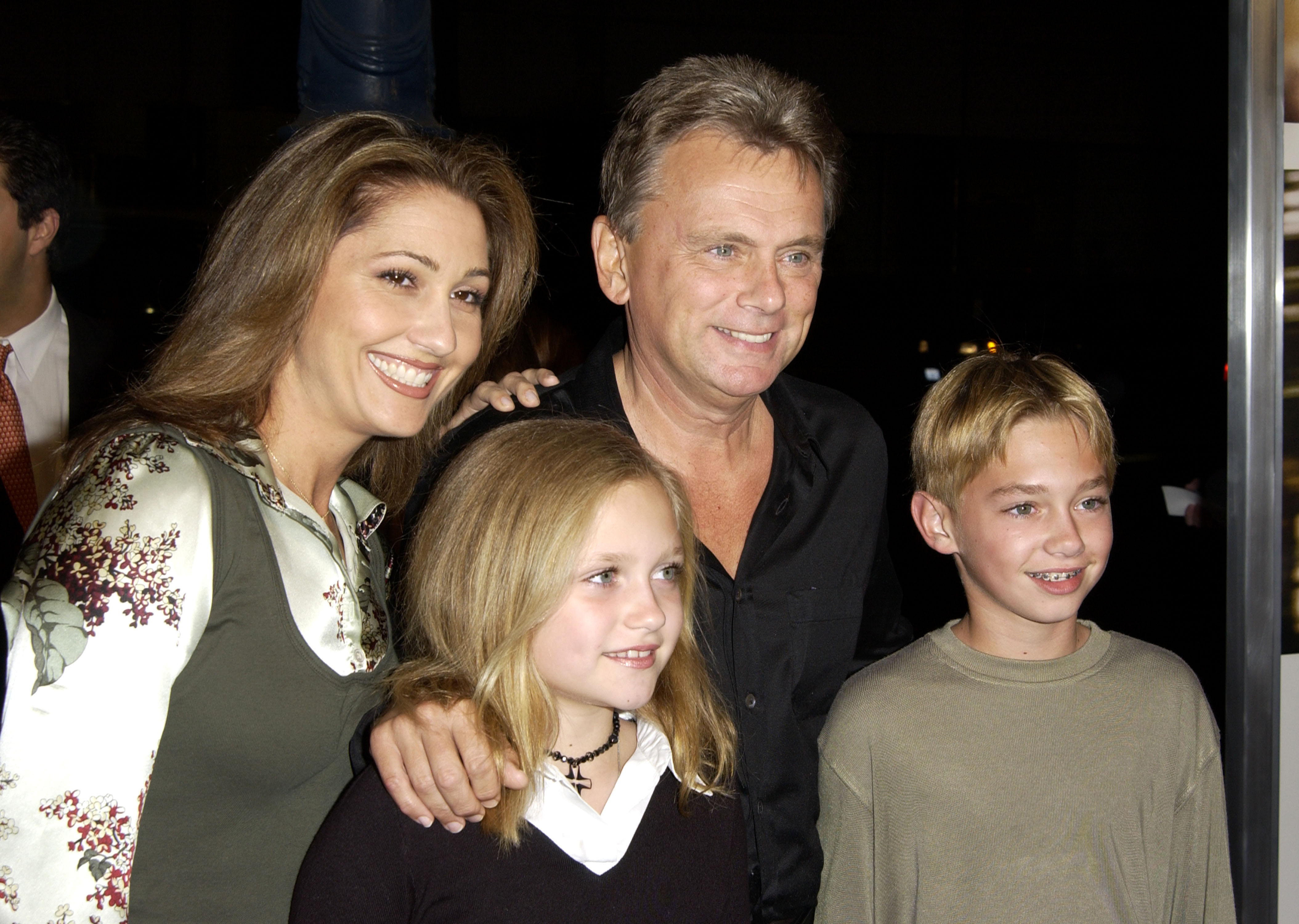 Lesly Brown, Pat Sajak, Margaret Sajak, and Patrick Sajak at an event in 2003 in Beverly Hills, California | Source: Getty Images