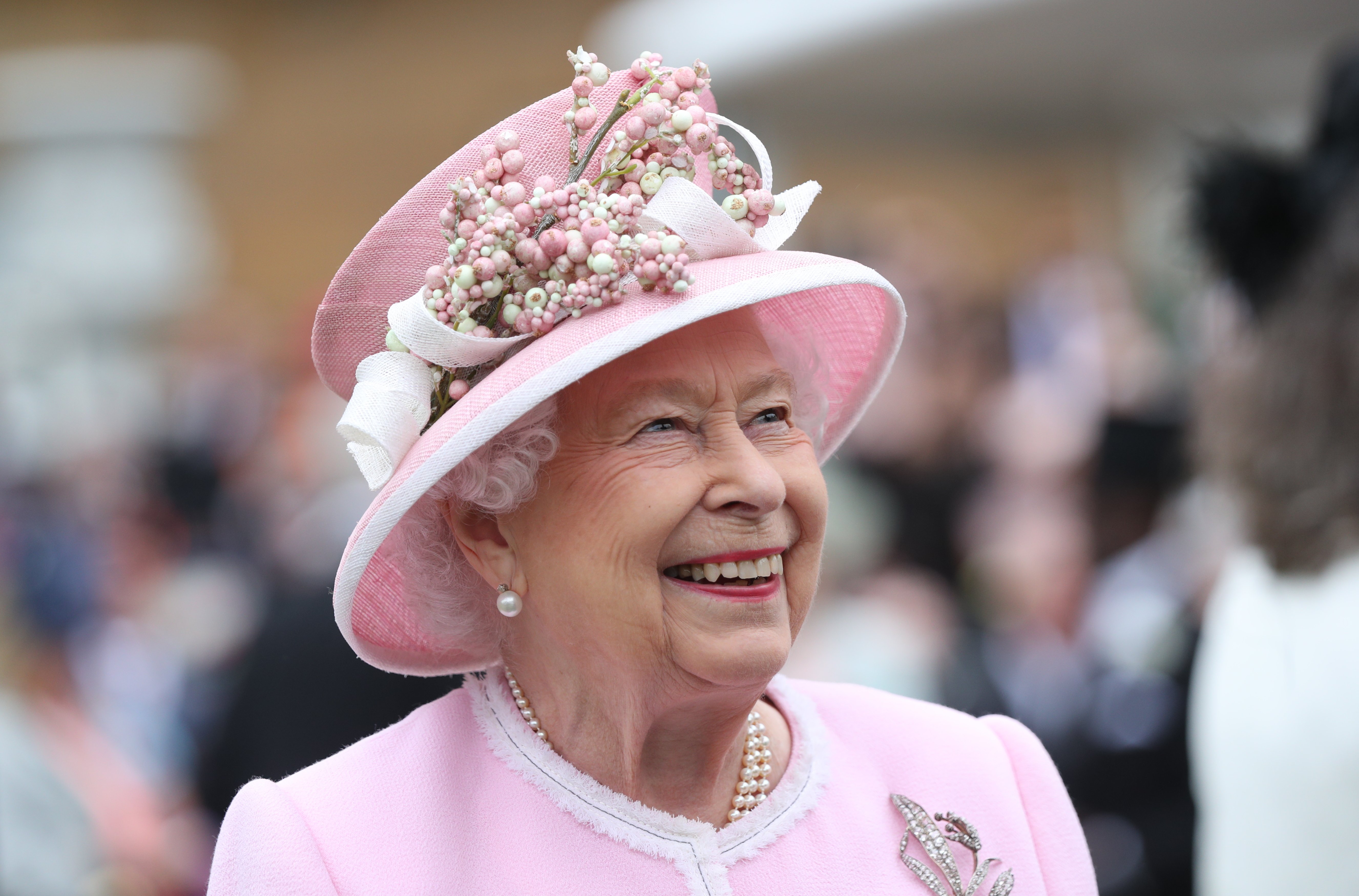 Queen Elizabeth II attending the Royal Garden Party at Buckingham Palace on May 29, 2019 in London, England.│Source: Getty Images