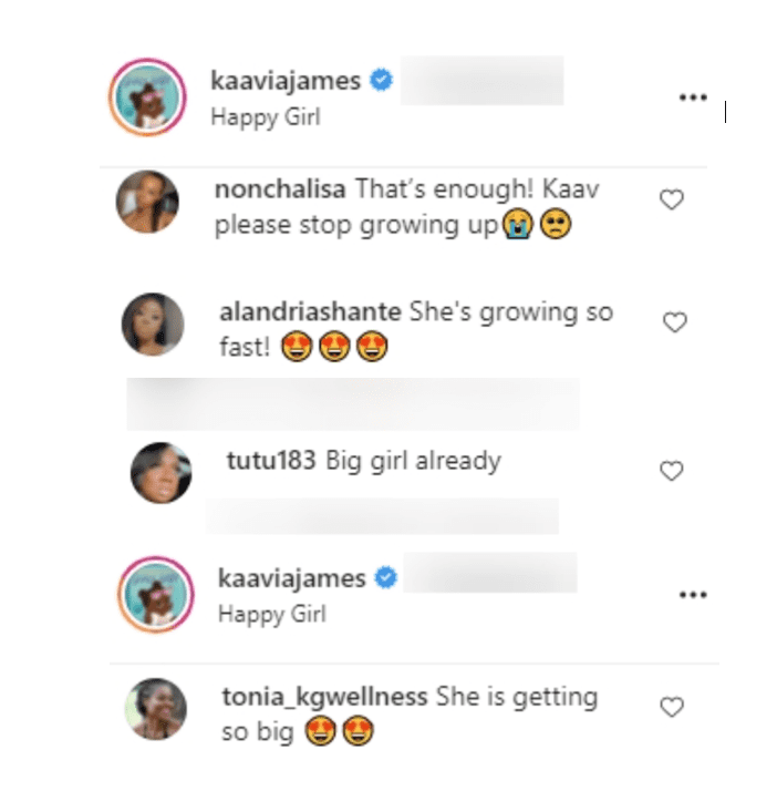 Followers commenting on photos of Kaavia James. | Source: instagram.com/kaaviajames