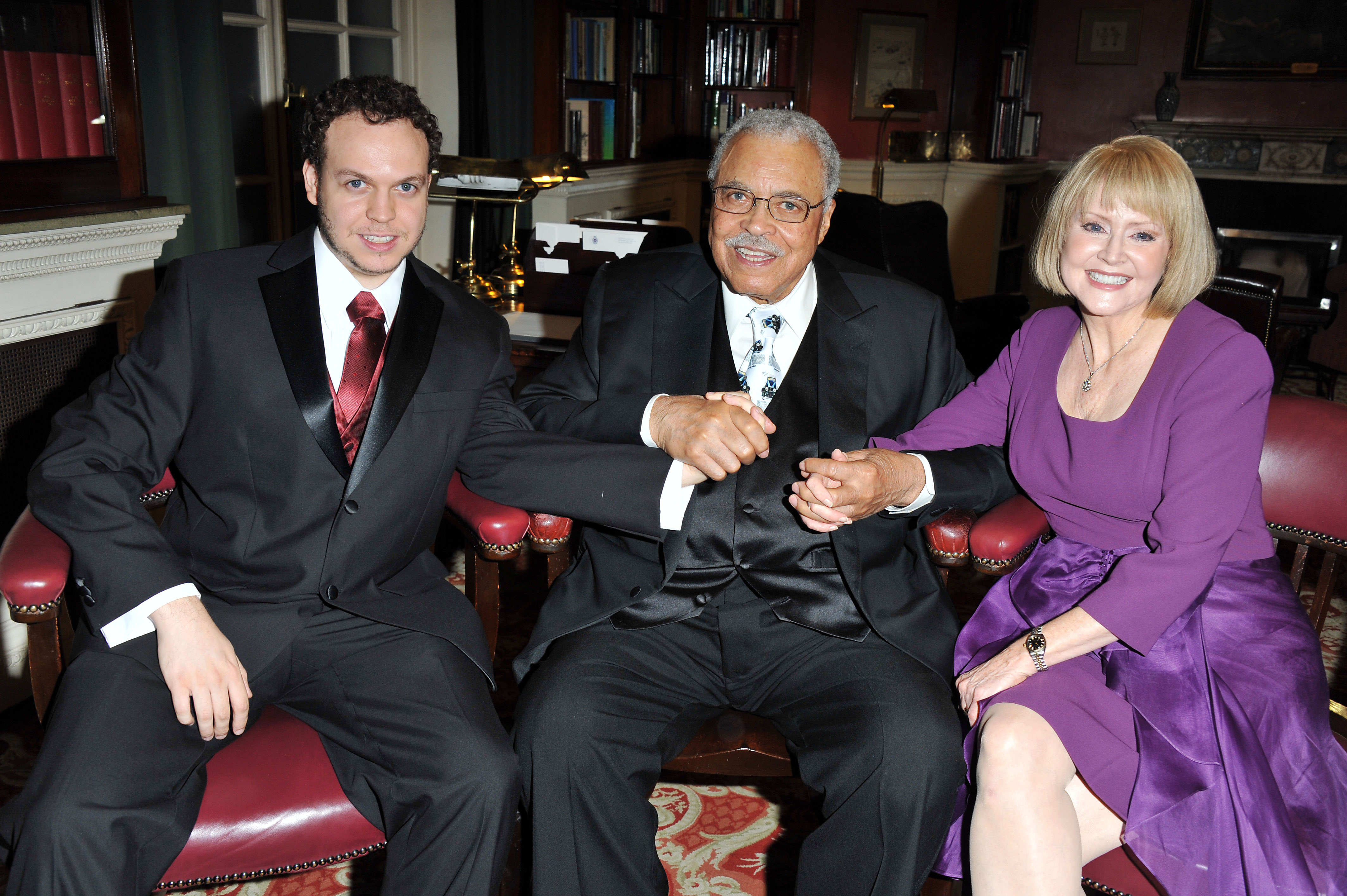 Flynn Earl Jones, James Earl Jones and Cecilia Hart attend the after party for the opening of Driving Miss Daisy at RAC Club on October 5, 2011, in London, England. | Source: Getty Images