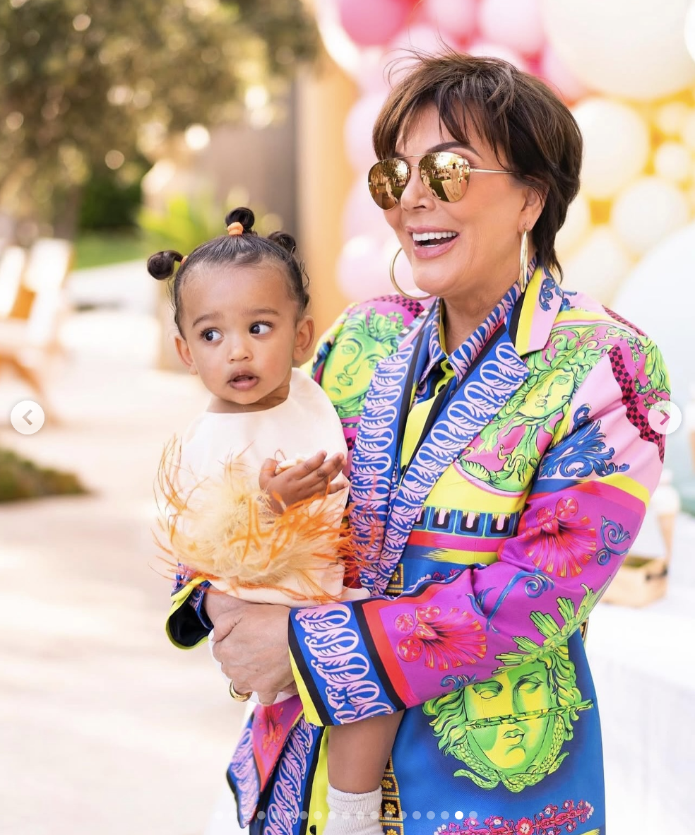 Kris Jenner is pictured holding Chicago West in her arms, in a photo dated January 15, 2025 | Source: Instagram/krisjenner