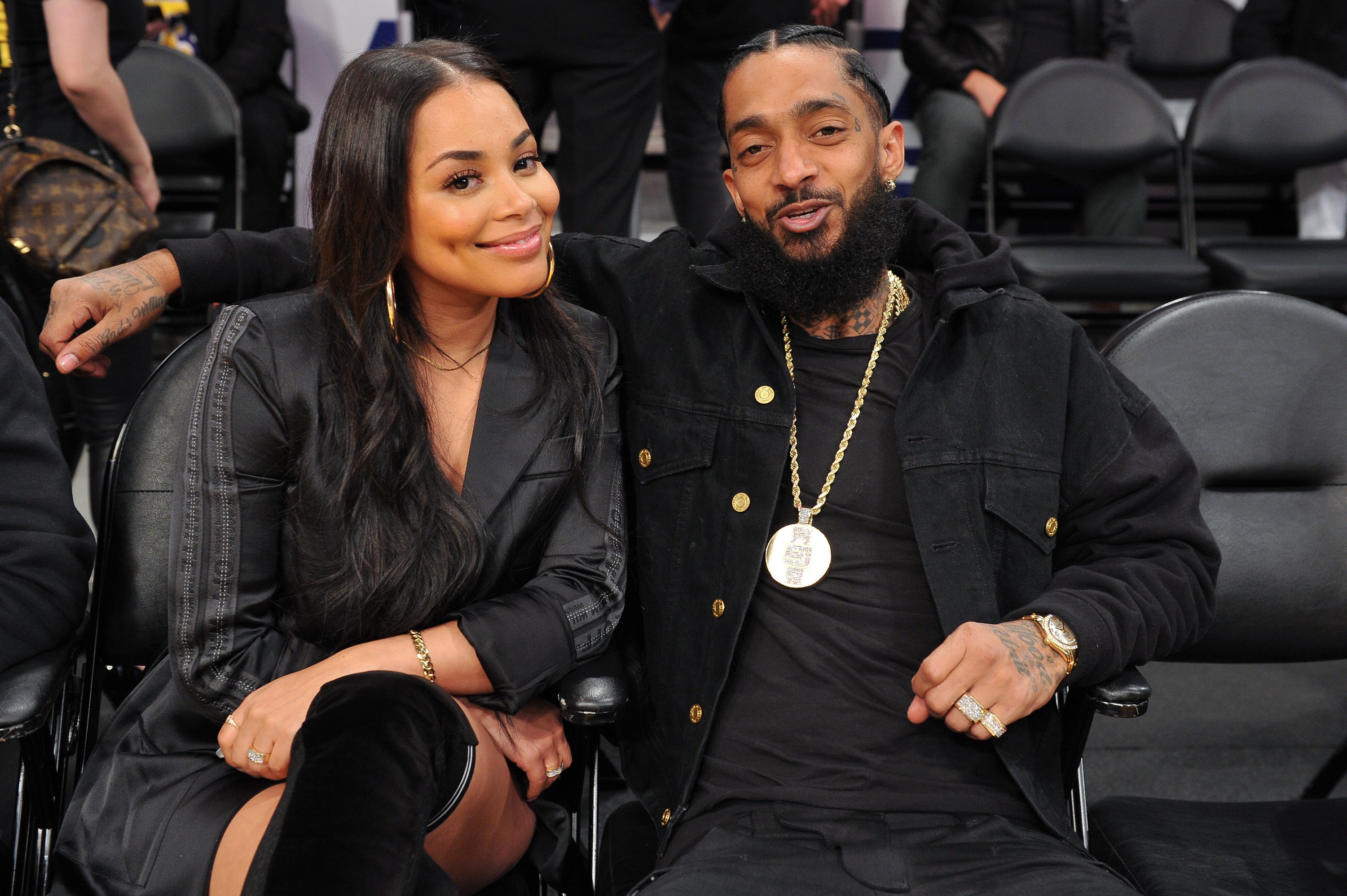 Nipsey Hussle and Lauren London attend a basketball game between the Los Angeles Lakers and the Portland Trail Blazers at Staples Center on November 14, 2018 in Los Angeles, California | Source: Getty Images