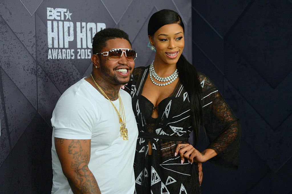 Lil Scrappy and Adiz "Bambi" Benson at the 2015 BET Hip Hop Awards on October 9, 2015 in Atlanta, Georgia. | Source: Getty Images