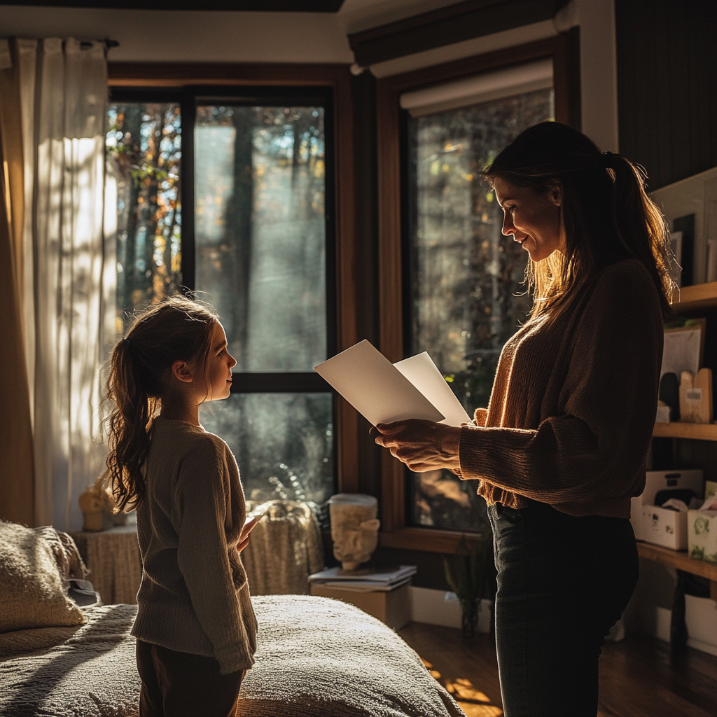 Mother and daughter talking | Source: Midjourney