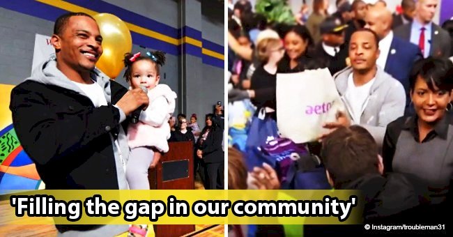 T.I. brings daughter Heiress to his annual Thanksgiving turkey giveaway in Atlanta