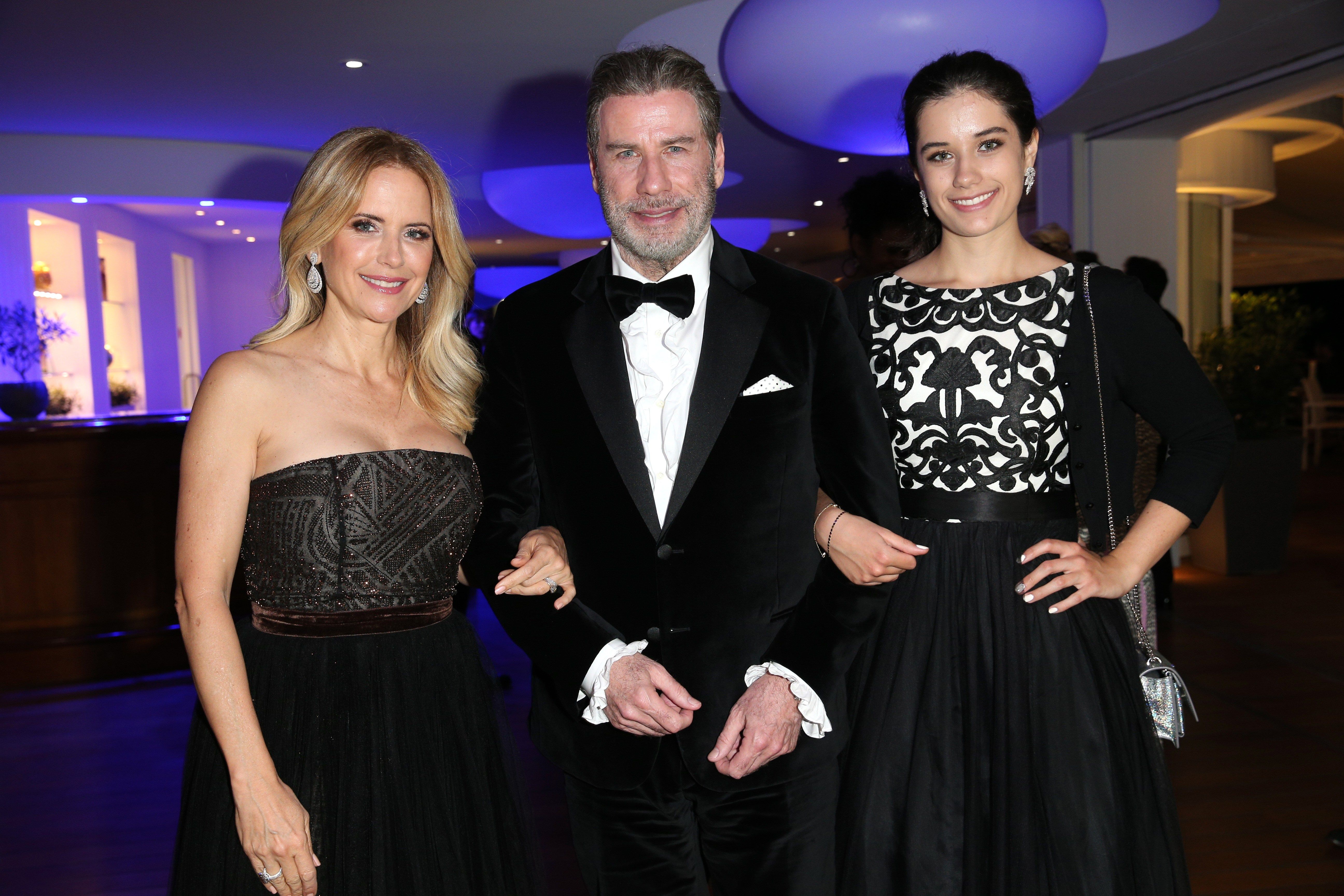 John Travolta, Kelly Preston, and Ella Bleu Travolta during the 71st annual Cannes Film Festival at Hotel du Cap-Eden-Roc on May 15, 2018, in Cap d'Antibes, France. | Source: Getty Images