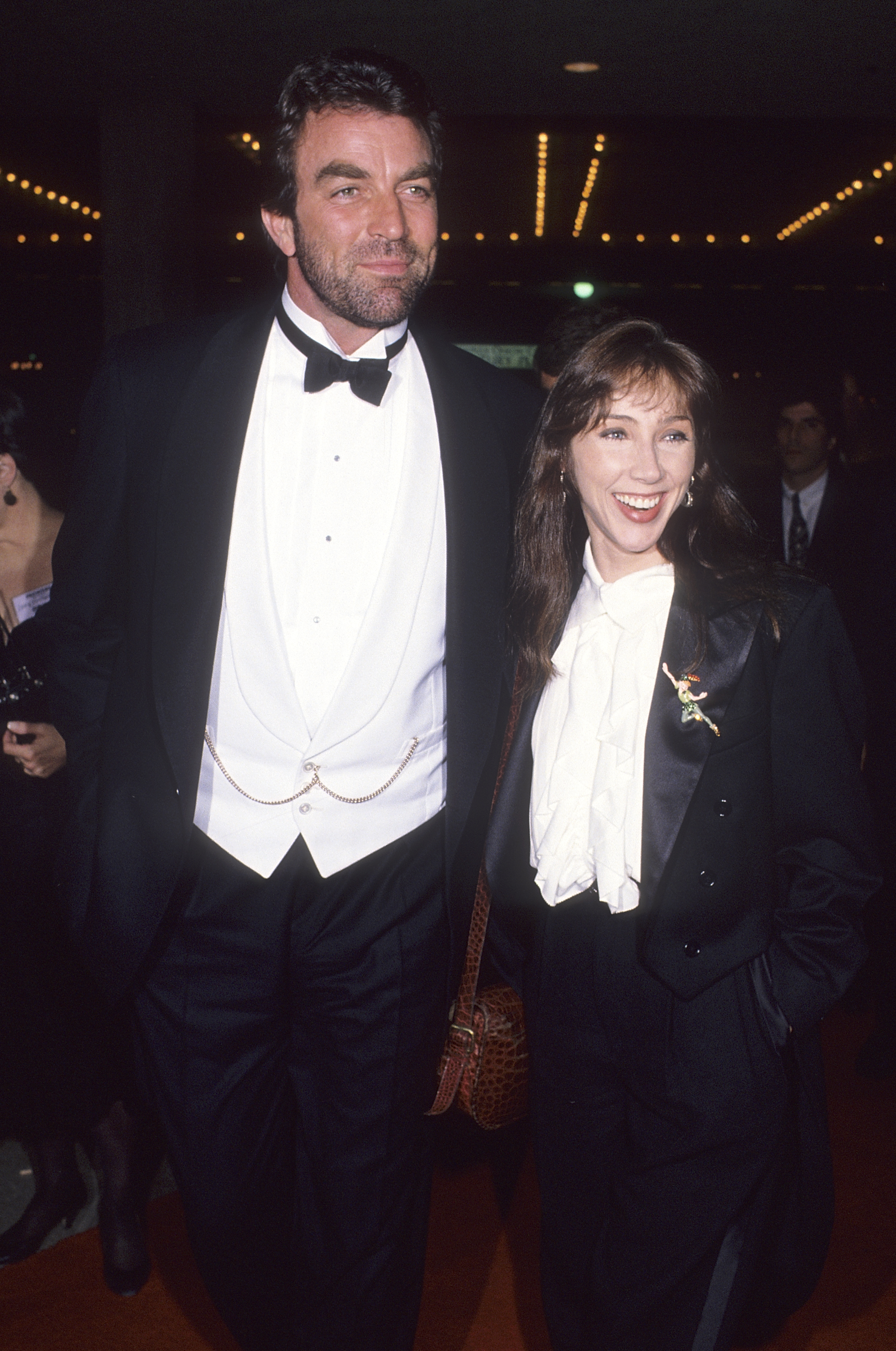 Tom Selleck and Jillie Mack attend Warner Bros. Host a "Celebration of Tradition" Gala at Warner Bros. Studios in Burbank, California on June 2, 1990. | Source: Getty Images