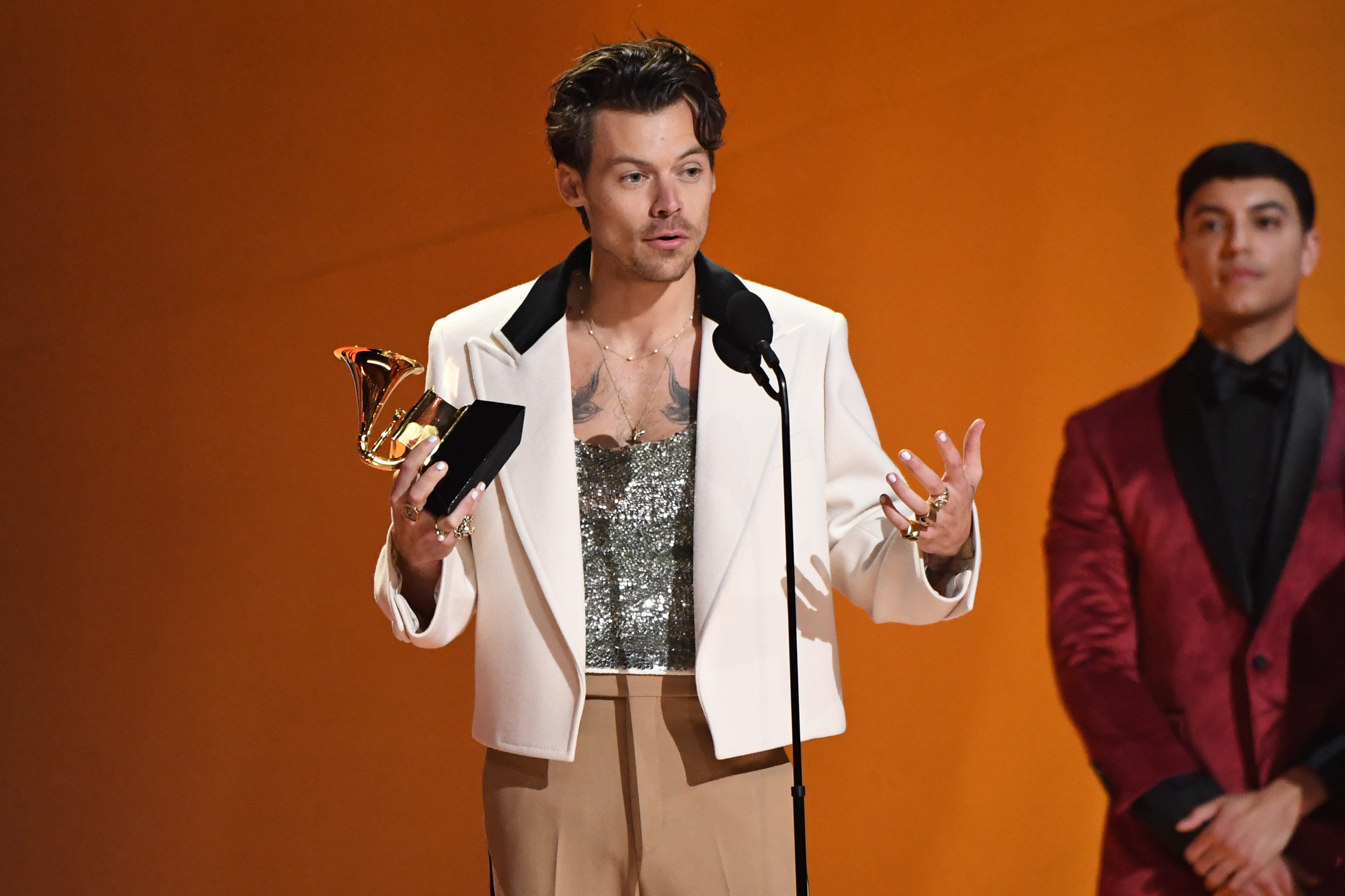 Harry Styles onstage during the 65th Grammy Awards on February 5, 2023, in Los Angeles, California. | Source: Getty Images