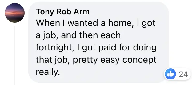 Tony Roby Arm's comment on Kara Hoppo's GoFundMe initiative | Source: Facebook.com/DailyMailUK