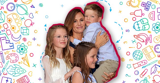 Jennifer Garner and her three children at Garner's Hollywood Walk of Fame star ceremony, 2018, Hollywood, California. | Photo: Getty Images