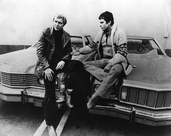David Soul and Paul Michael Glaser on the set of "Starsky And Hutch" circa 1978 | Source: Getty Images