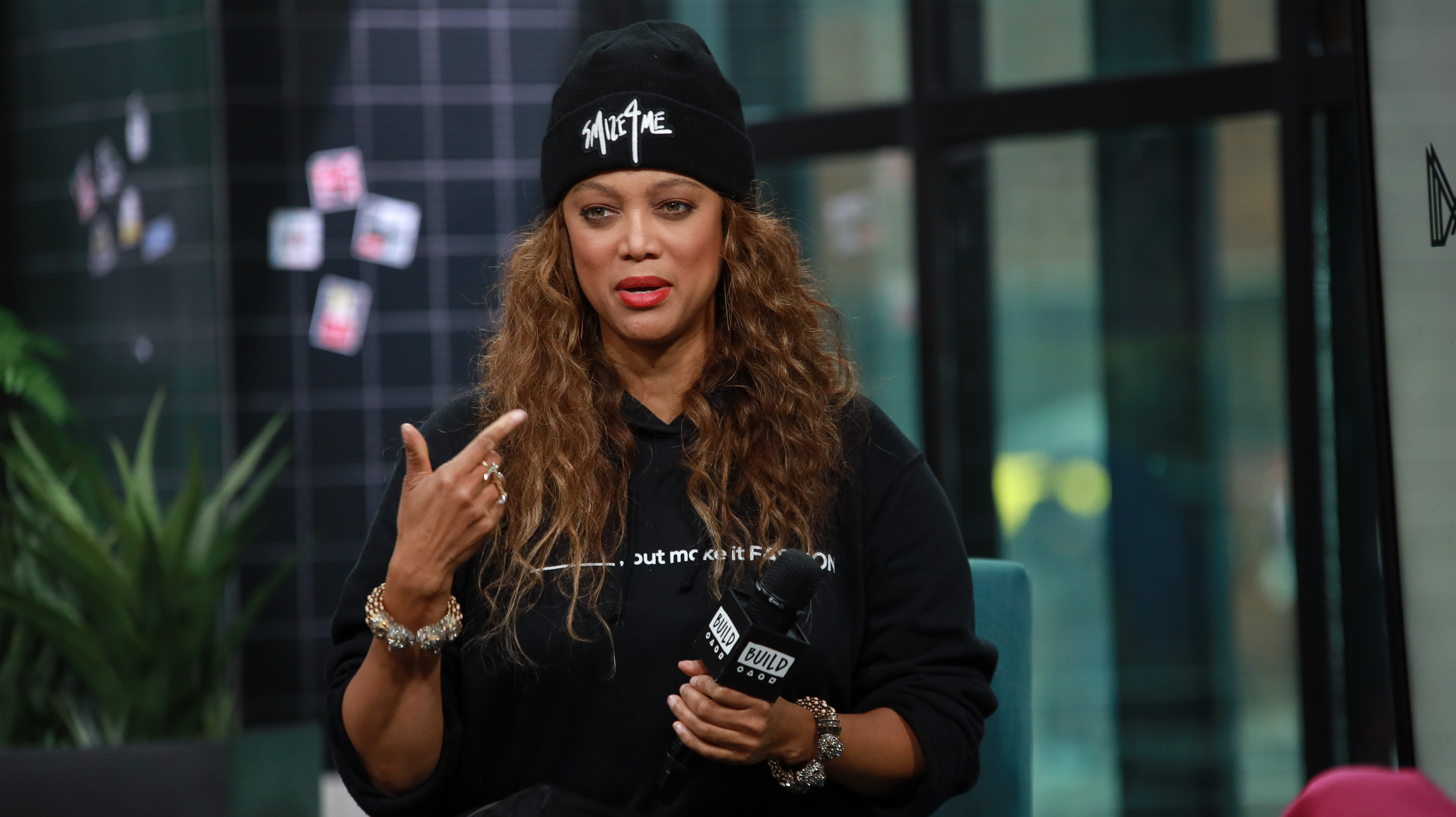 Tyra Banks at Build Studio in New York City on February 25, 2020 | Source: Getty Images