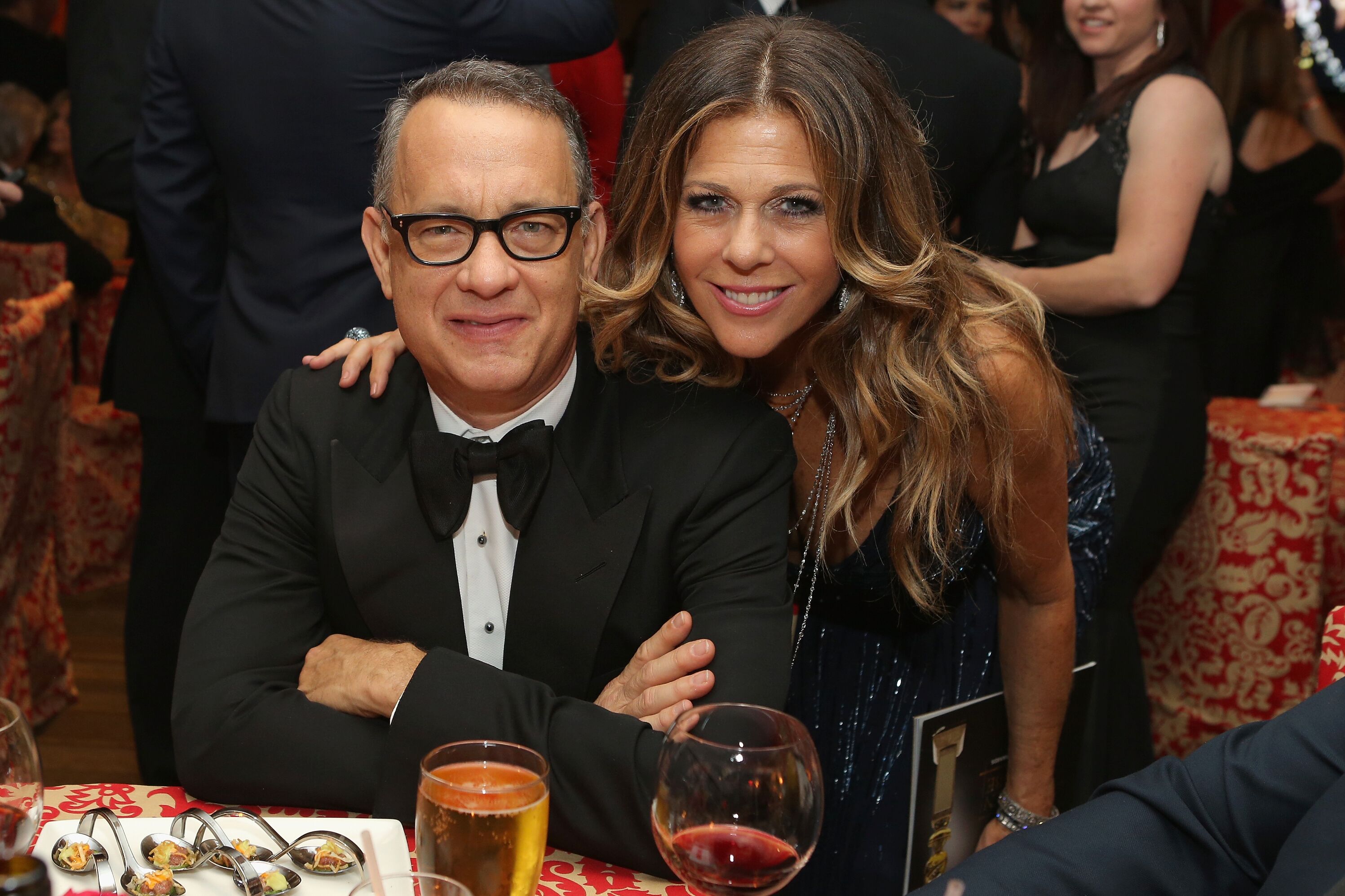 Tom Hanks and Rita Wilson at HBO's Post-Golden Globe Awards Party in 2014 | Source; Getty Images