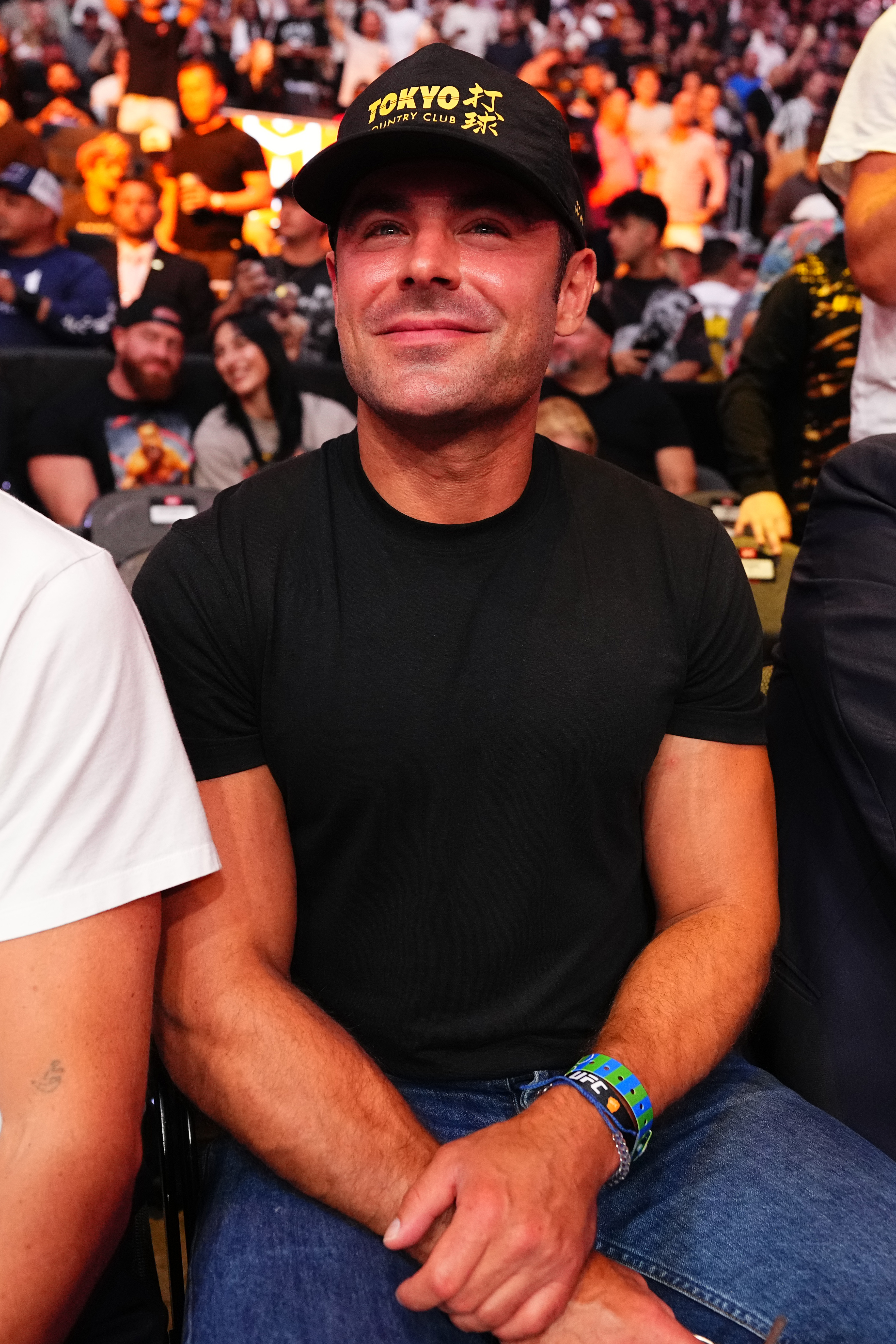 Zac Efron is seen in attendance during the UFC 314 event at Kaseya Center on April 12, 2025 in Miami, Florida | Source: Getty Images