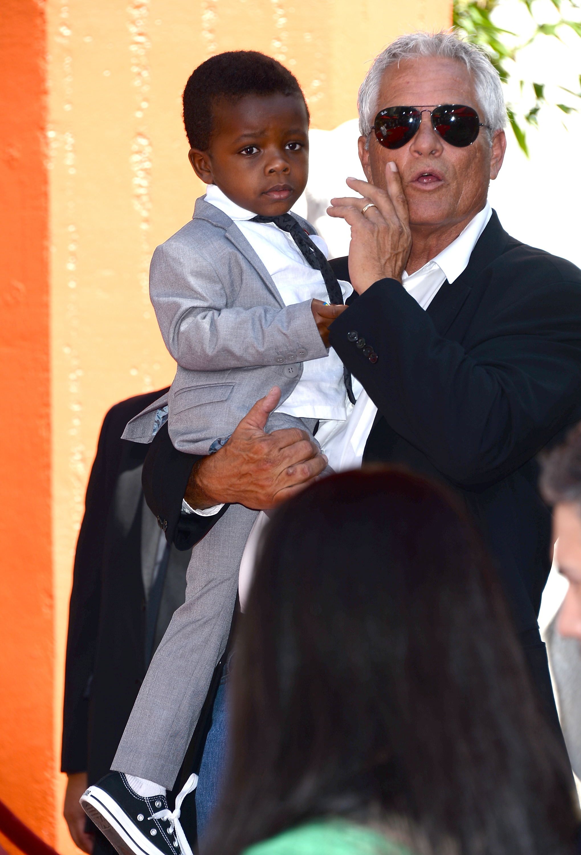 Louis Bardo Bullock at Sandra Bullock's hand and footprint ceremony at TCL Chinese Theatre on September 25, 2013, in Hollywood, California. | Source: Getty Images