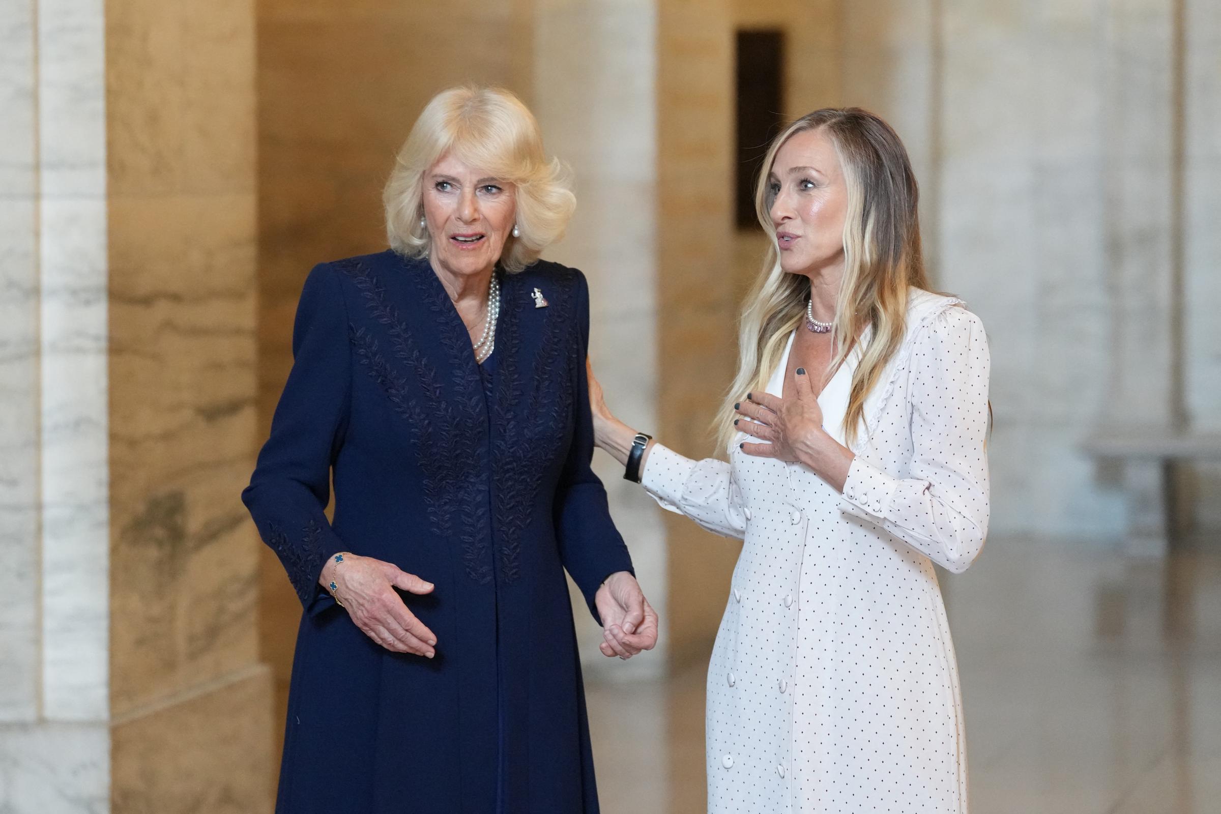 arah Jessica Parker and Queen Camilla visit the New York Public Library for a literacy event on 29 April 2026 in New York City. | Source: Getty Images