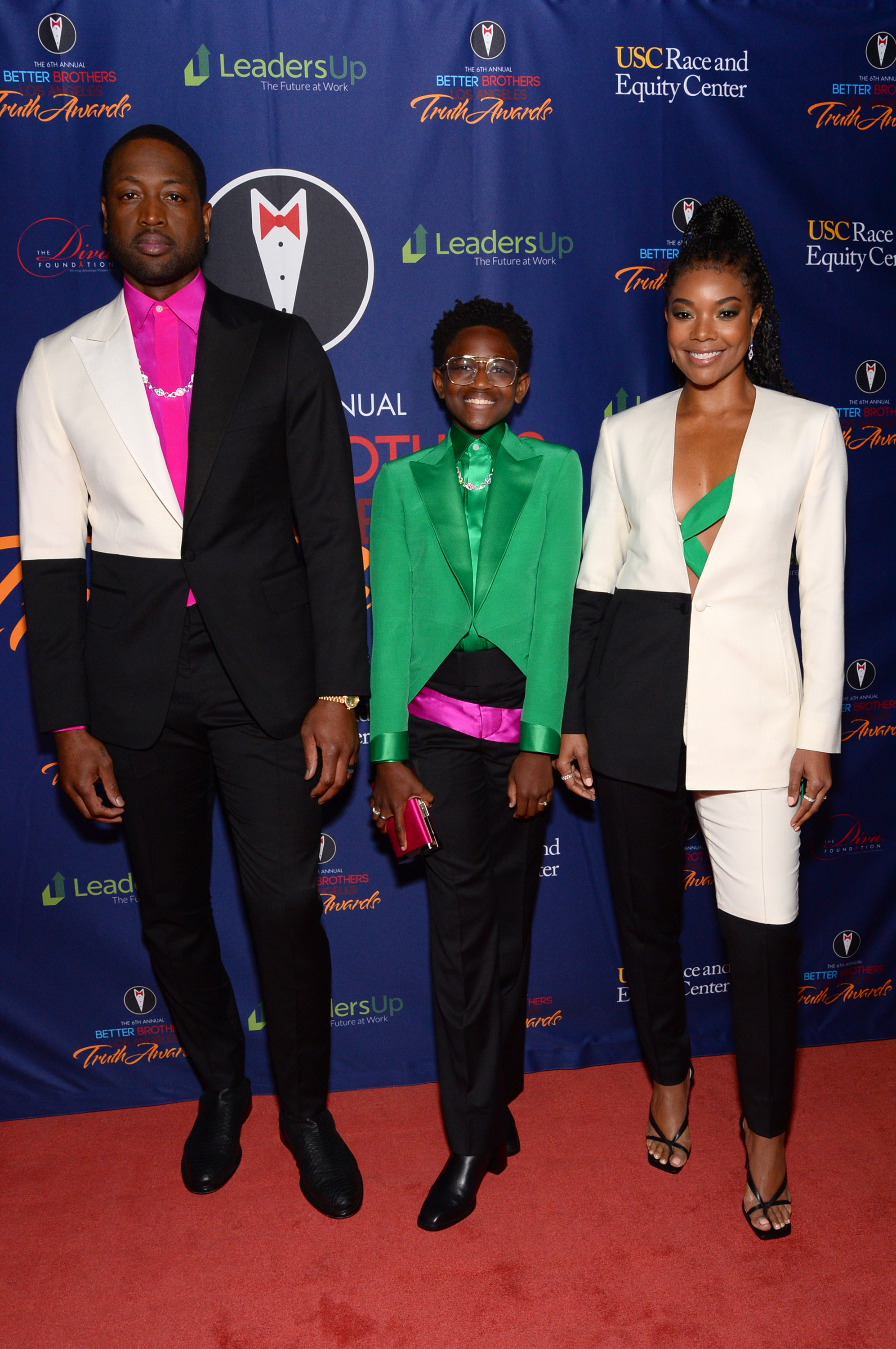 Dwyane Wade, Zaya, and Gabrielle Union attend the Better Brothers Los Angeles 6th annual Truth Awards on March 7, 2020 | Source: Getty Images