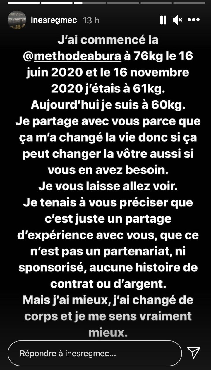 Capture Instagram d'Ines Reg. | inesregmec
