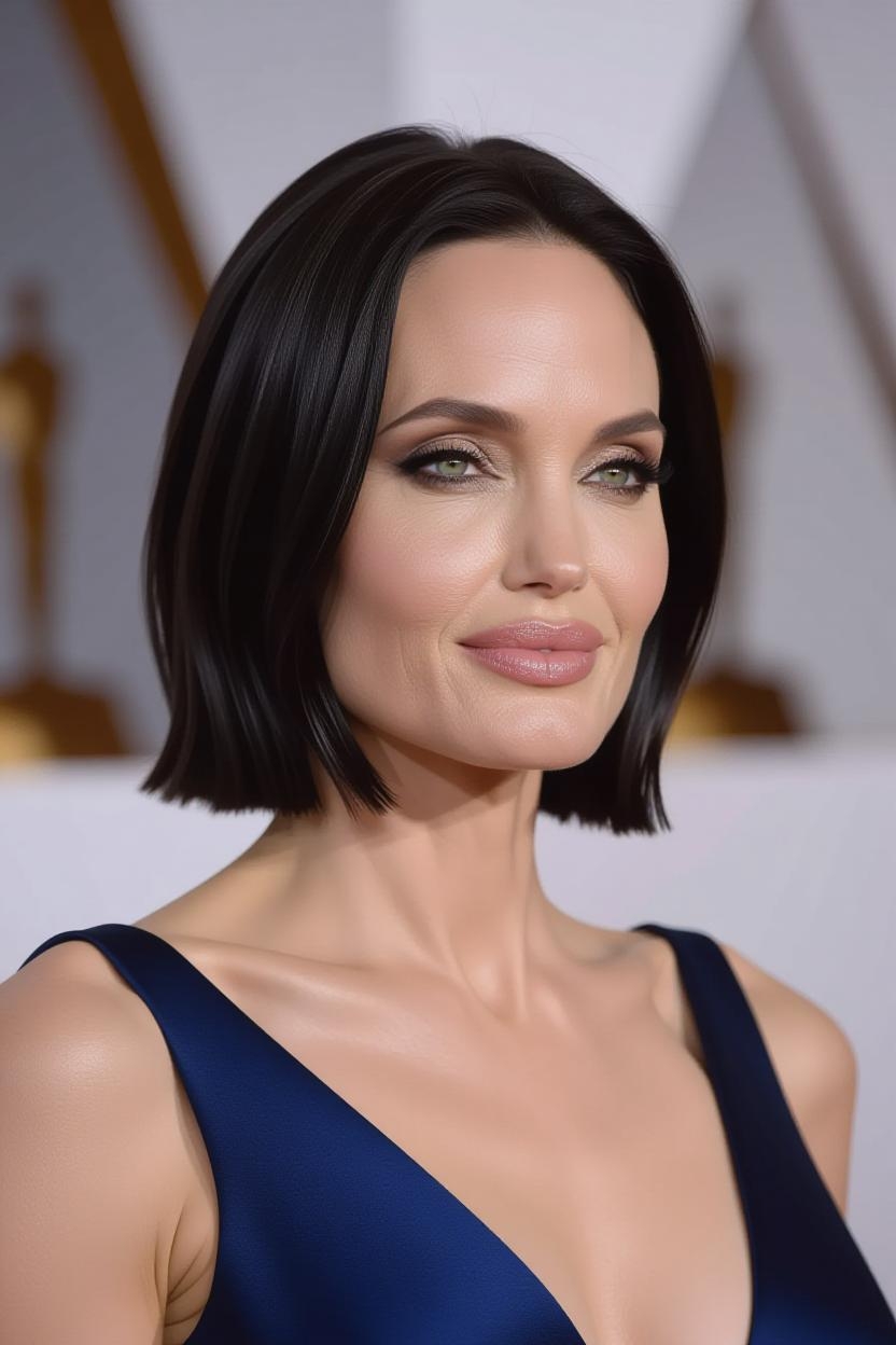 An AI-generated image of Angelina Jolie with a different hairstyle | Source: Grok