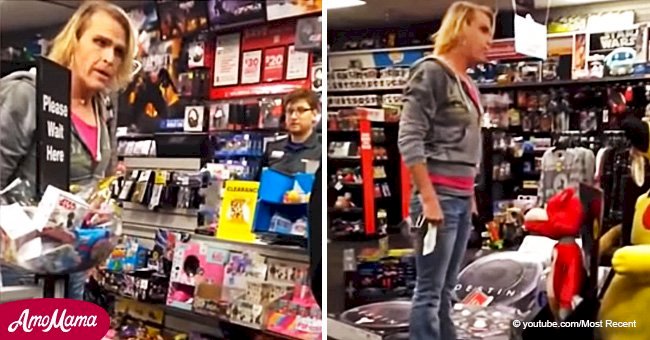 Furious transgender shopper threatened a store worker after he called her 'sir'