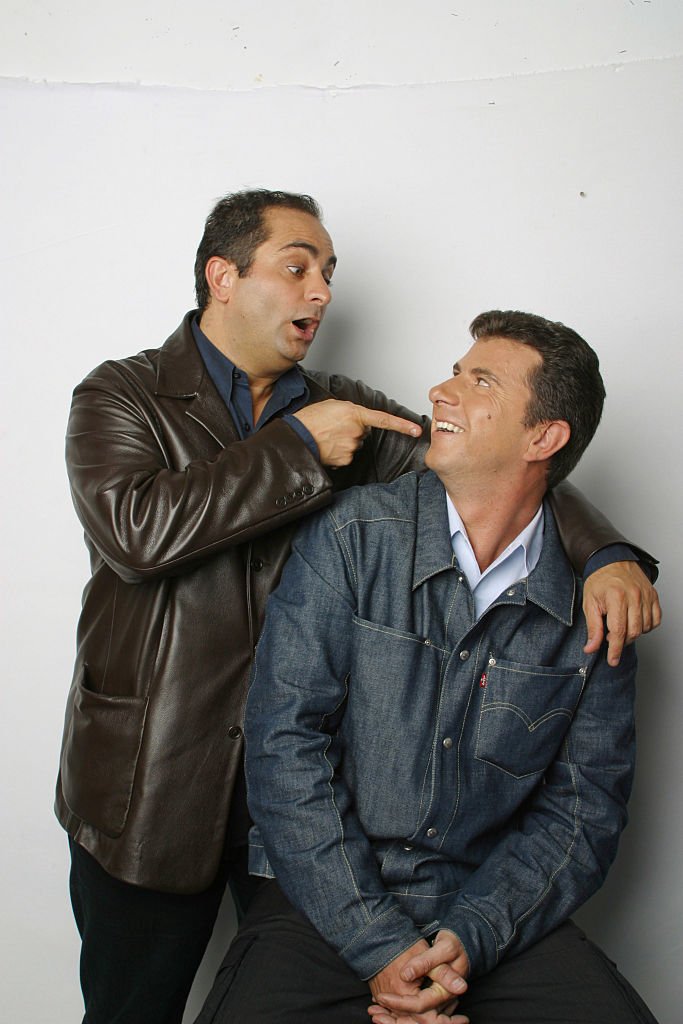 Portrait of the french TF1 presenters duet, Pascal Bataille et Laurent Fontaine. | Photo : Getty Images