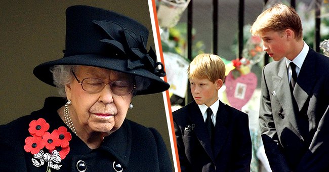 Queen Elizabeth II | Prince Harry and Prince William | Source: Getty Images