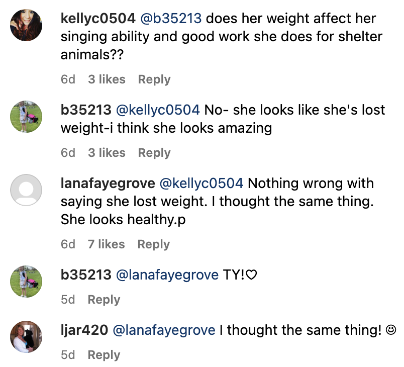 Comments on Trisha's post | Source: Instagram.com/trishayearwood