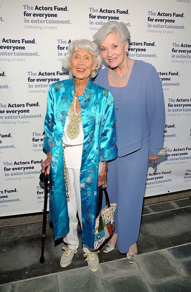Betty Garrett and Lee Meriwether arrive at the 14th Annual Actors Fund Tony Awards Party | Getty Images