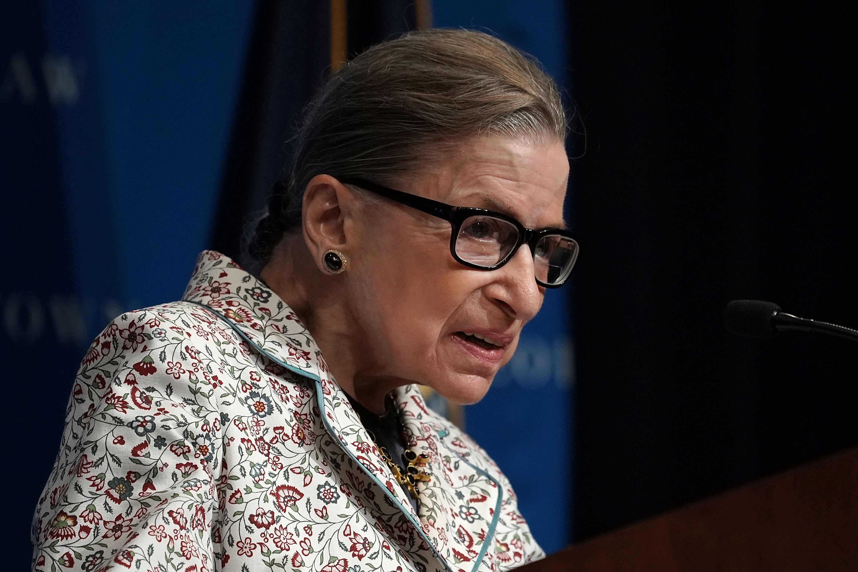  Supreme Court Justice Ruth Bader Ginsburg participates in a lecture on September 26, 2018, in Washington, DC. | Source: Getty Images.