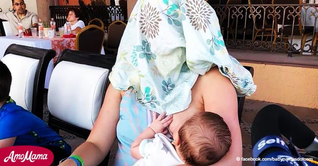  One woman's ingenious response when told to 'cover up' while breastfeeding goes viral