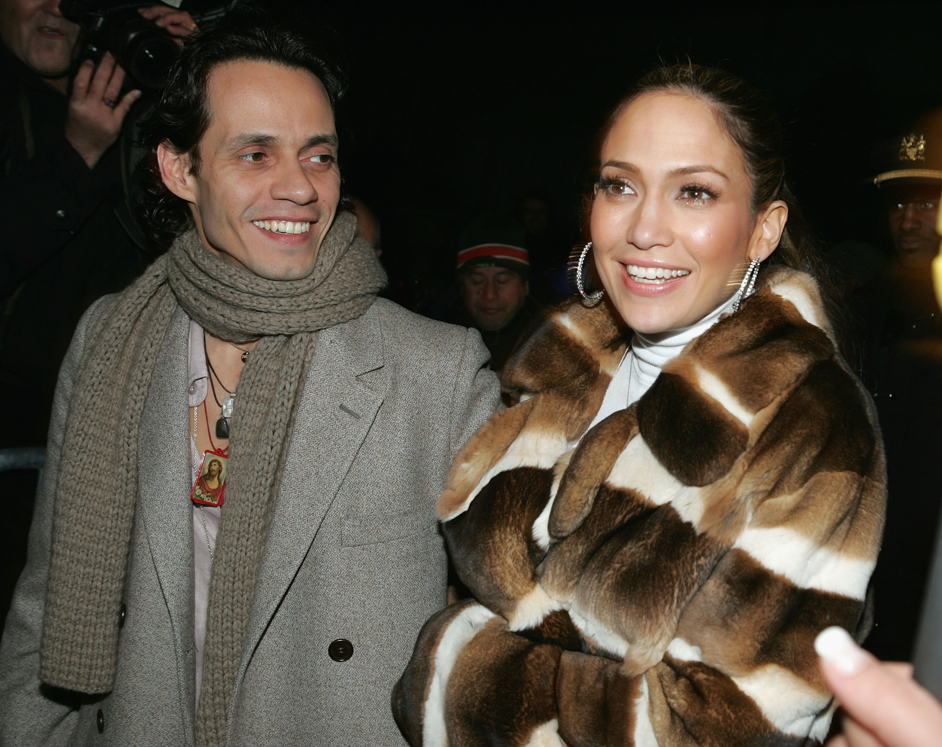 Jennifer Lopez and Marc Anthony on February 11, 2005 in New York City | Source: Getty Images