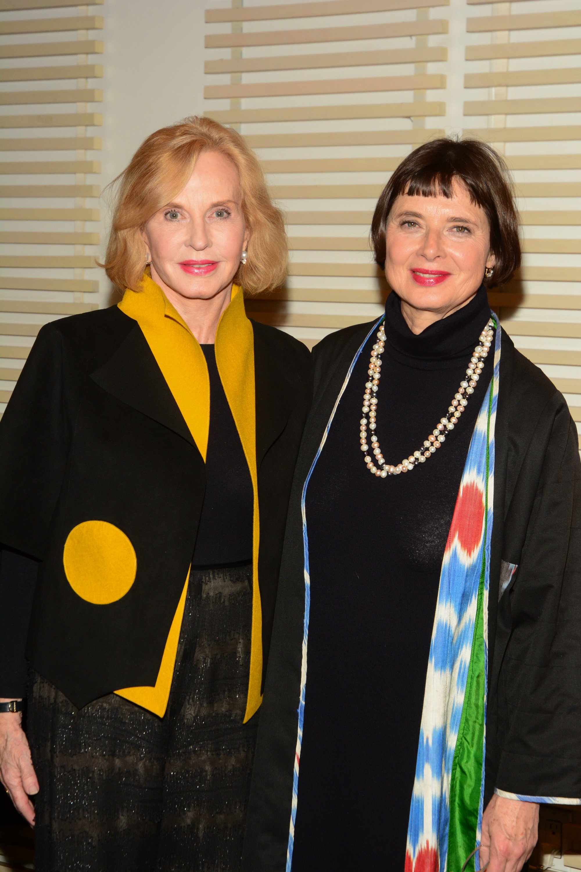 Pia Lindström and Isabella Rossellini at the screening of "Ingrid Bergman: In Her Own Words" on November 10, 2015, in New York | Source: Getty Images