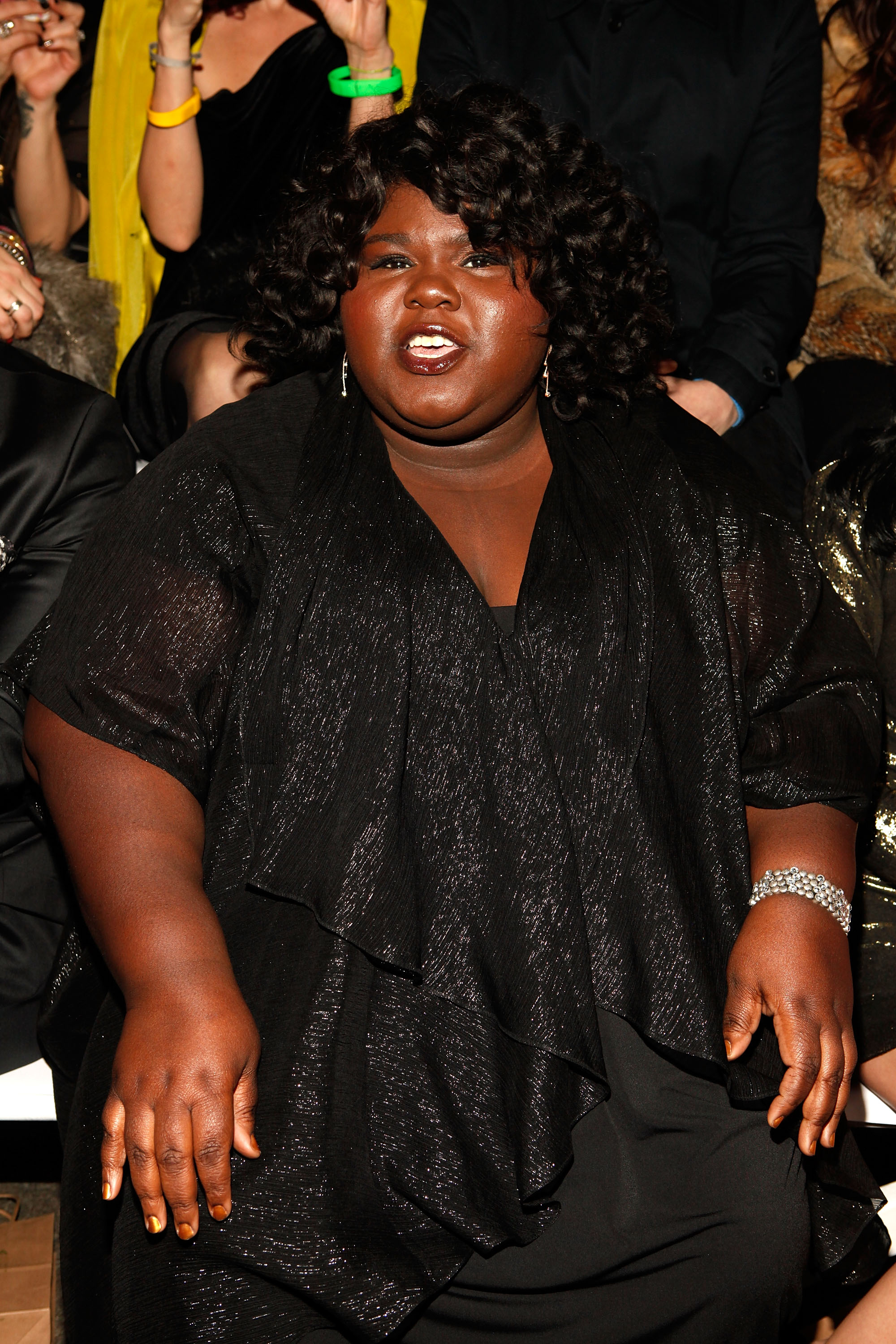 Gabourey Sidibe attends the Christian Siriano Fall fashion show on February 11, 2012, in New York City. | Source: Getty Images