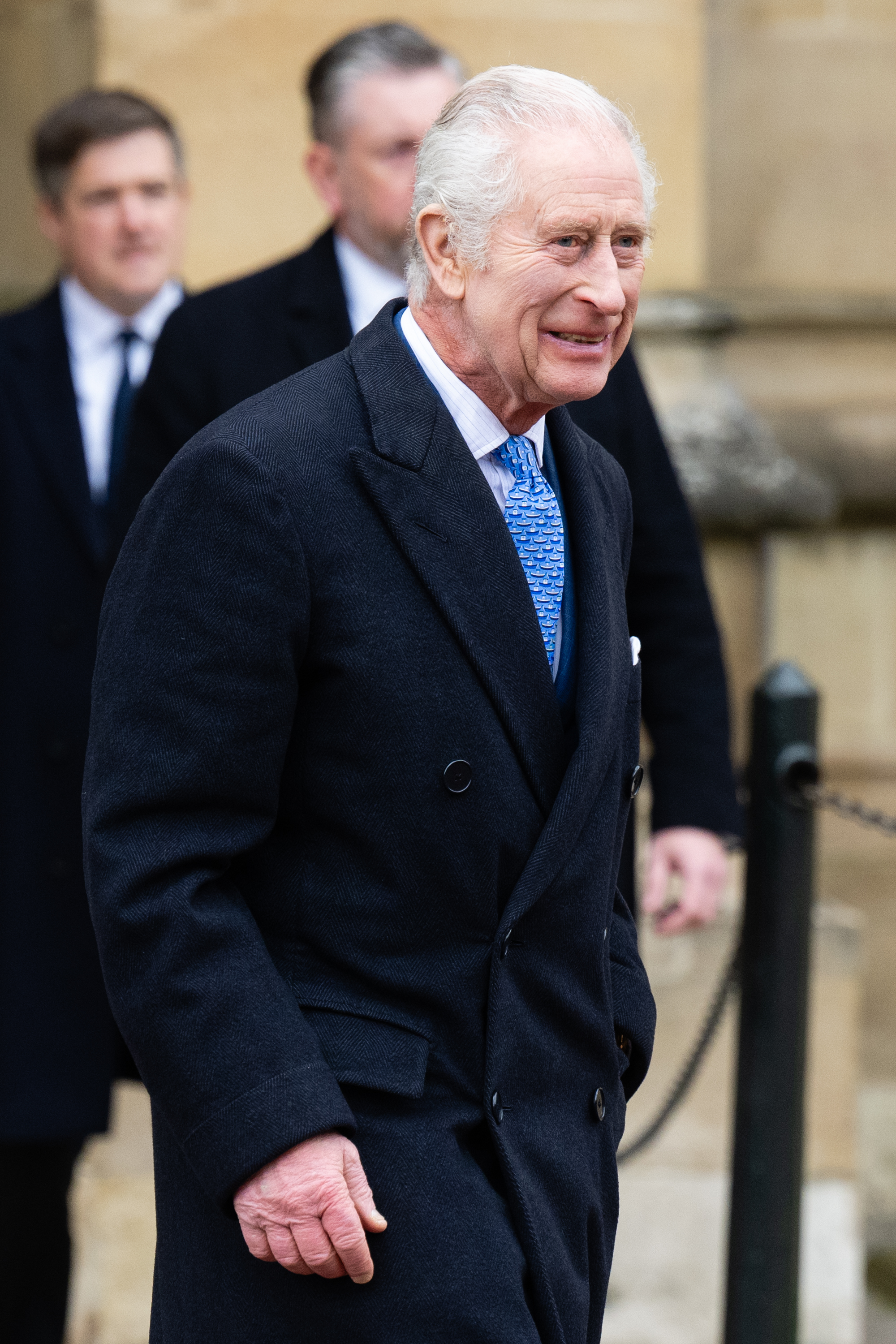 King Charles III at the Easter Service in Windsor, England on March 31, 2024 | Source: Getty Images