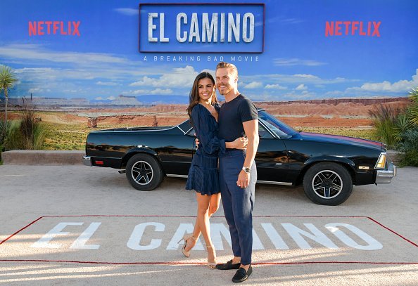 Hayley Erbert and Derek Hough at the premiere of "El Camino: A Breaking Bad Movie" | Photo: Getty Images