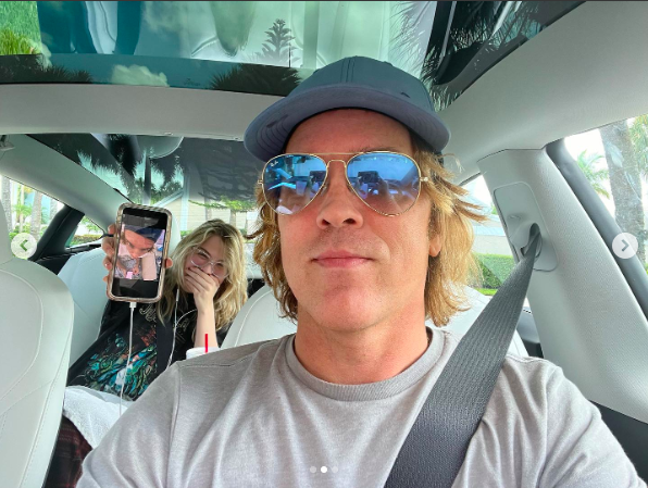 Dannielynn and Larry Birkhead taking pictures in a car, posted on June 1, 2023 | Source: Instagram/larryanddannielynn