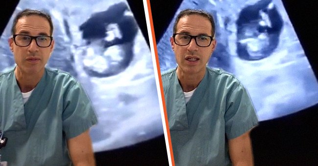 Doctor Michael Narvey showing TikTokers ultrasounds. │Source: tiktok.com/nicu_musings