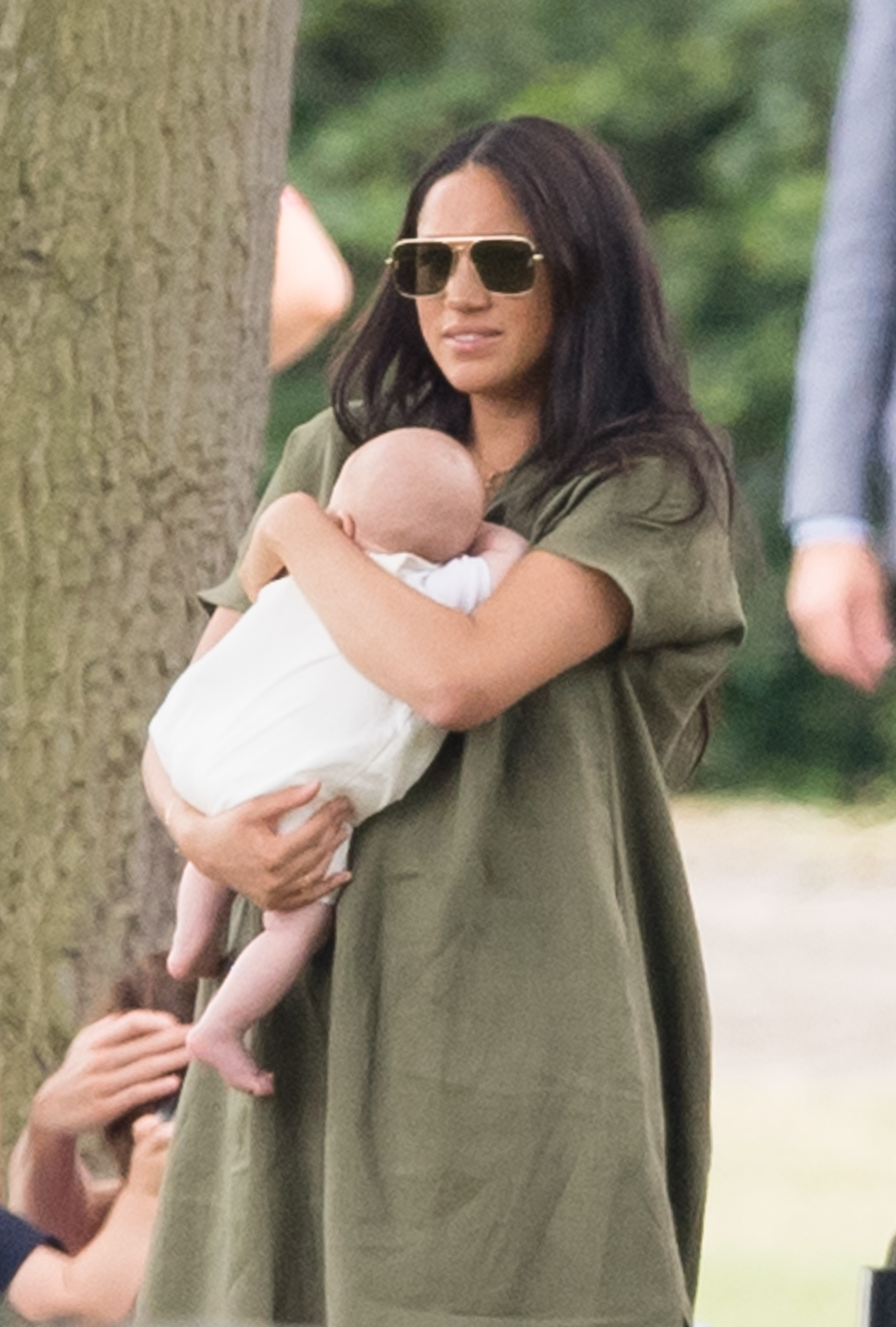Meghan and Archie Harrison Mountbatten-Windsor attend The King Power Royal Charity Polo Day on July 10, 2019 in Wokingham, England. | Source: Getty Images