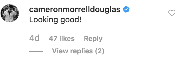 Dylan Douglas comments on a throwback picture of Michael Douglas from his days in high school | Source: instagram.com/michaelkirkdouglas