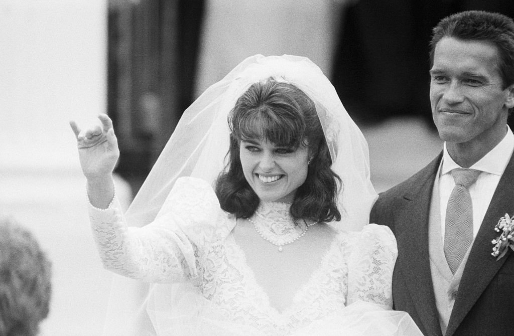 Arnold Schwarzenegger and Maria Shriver on their wedding day in April 1986 | Source: Getty Images