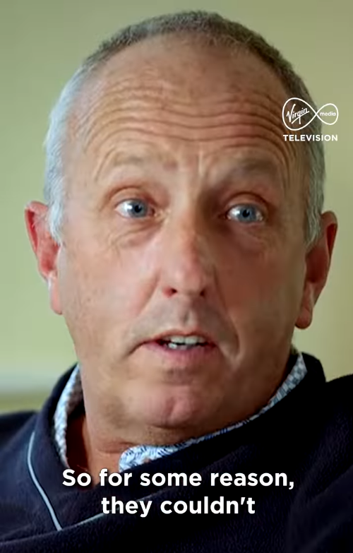 Andy Hallsworth during his interview with "Long Lost Family: Born Without Trace" | Source: Instagram/virginmediatelevision