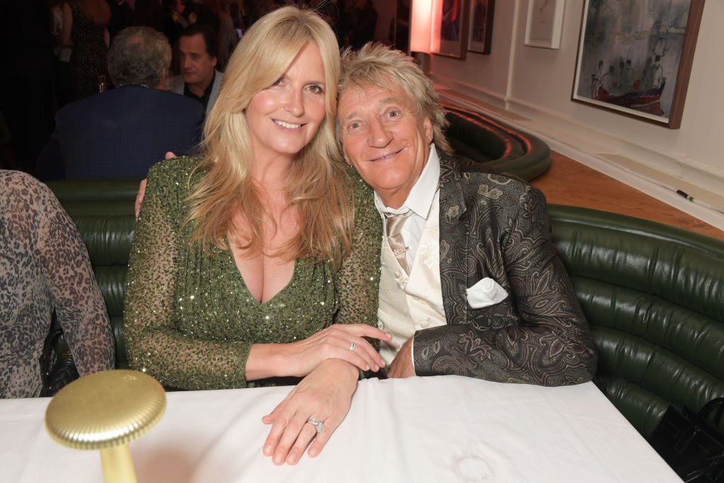 Penny Lancaster and Rod Stewart at the Langan's Launch Night on October 28, 2021, in London | Photo: Getty Images