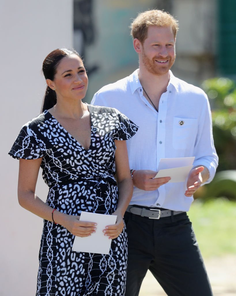 Meghan Markle and Prince Harry visit a Justice Desk initiative in Nyanga township. | Source: Getty Images