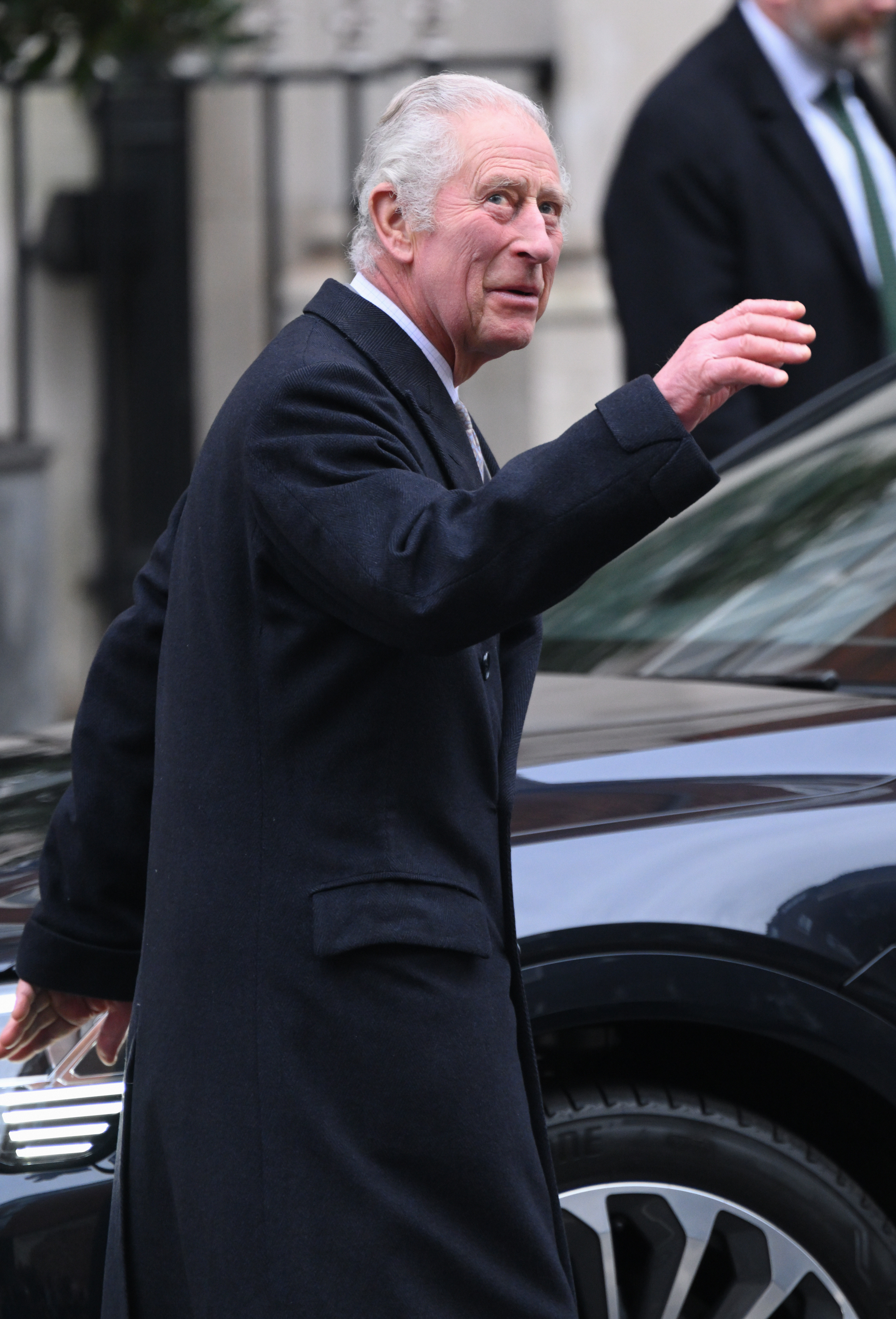 King Charles III leaves The London Clinic in London, England, on January 29, 2024. | Source: Getty Images