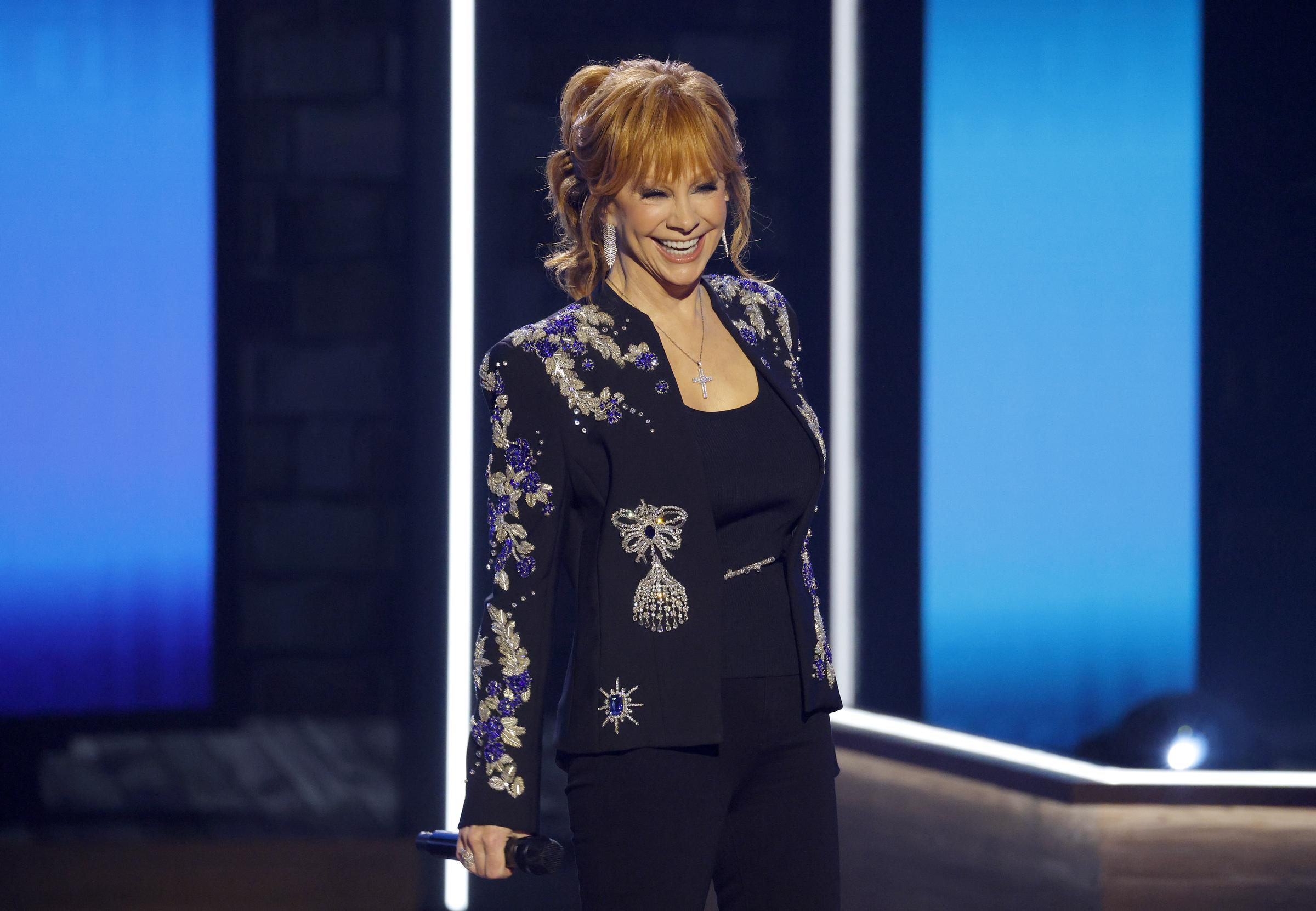 Reba McEntire performs onstage during "Opry 100: A Live Celebration" at Grand Ole Opry in Nashville, Tennessee, on March 19, 2025 | Source: Getty Images